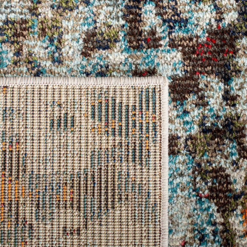 Madison MAD471 Power Loomed Indoor Area Rug - Grey/Blue - 5'x5' - Safavieh