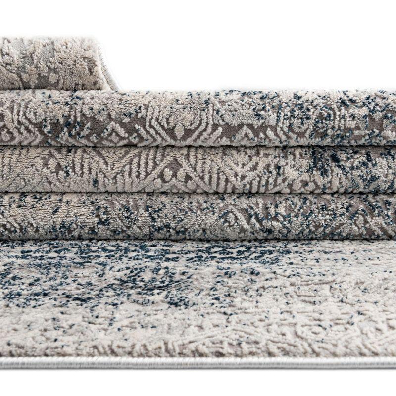 Unique Loom Finsbury Collection Area Rug - Sarah (7'  x 10' Rectangle Blue/Ivory)