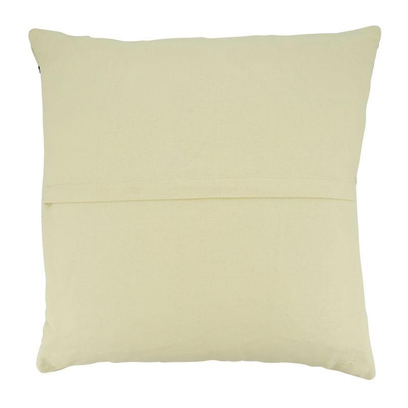 Saro Sonny Collection Striped Cotton Reversible Throw Pillow