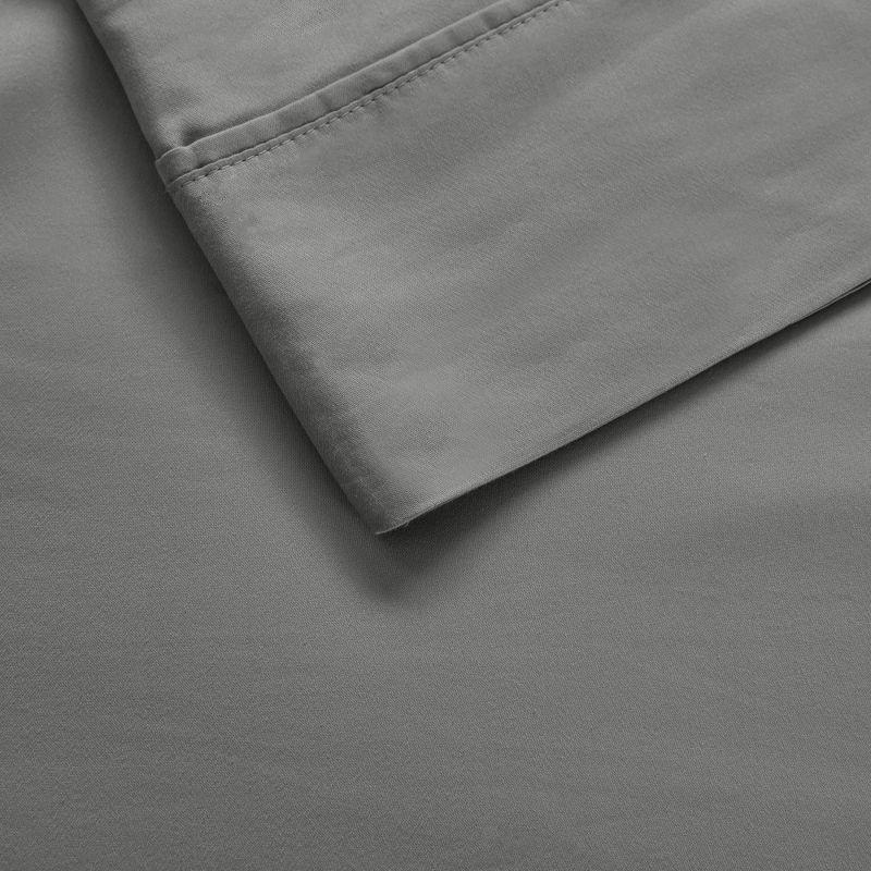 Queen 1000 Thread Count Cotton Blend Cooling 4pc Sheet Set Charcoal