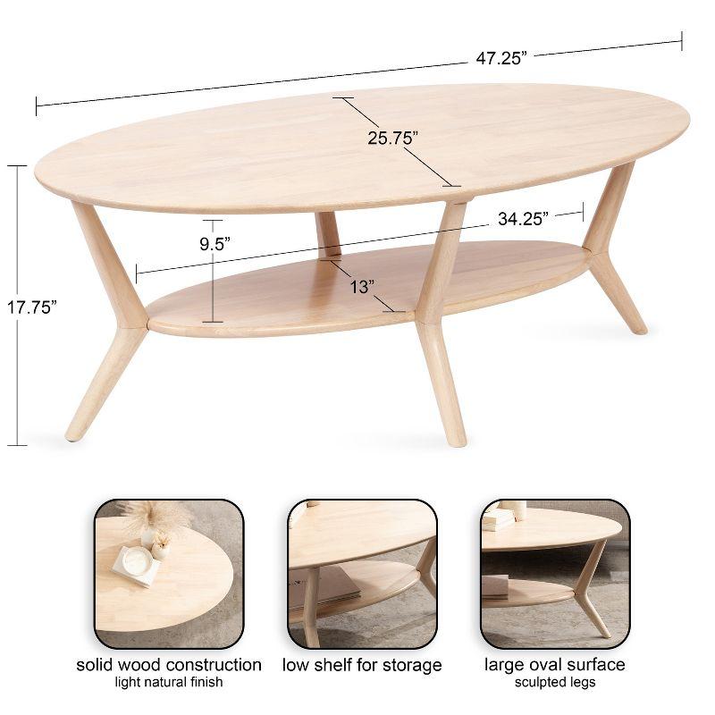 Kate and Laurel Nylah Oval Coffee Table