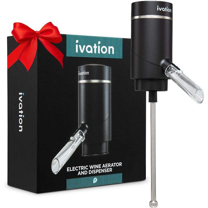 Ivation Wine Aerator Pourer Spout, Electric Wine Dispenser Machine