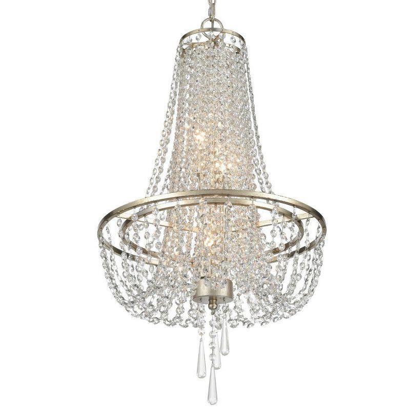 Crystorama Lighting Arcadia 4 - Light Chandelier in  Antique Silver