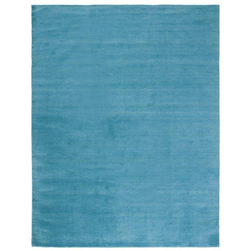 Moreau Handmade Tufted Wool Turquoise Area Rug