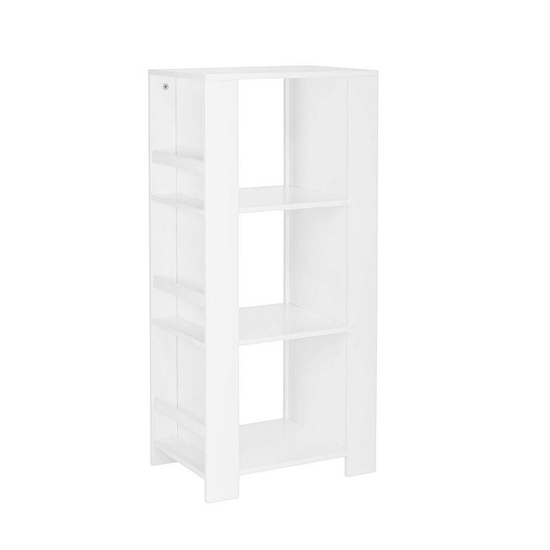 White Kids Bookshelf and Toy Organizer with Cubbies