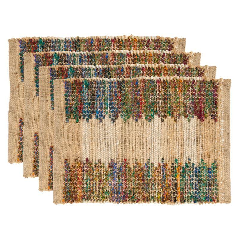 55% Jute - 45% Recycled Cotton No Pattern Rectangle Placemat