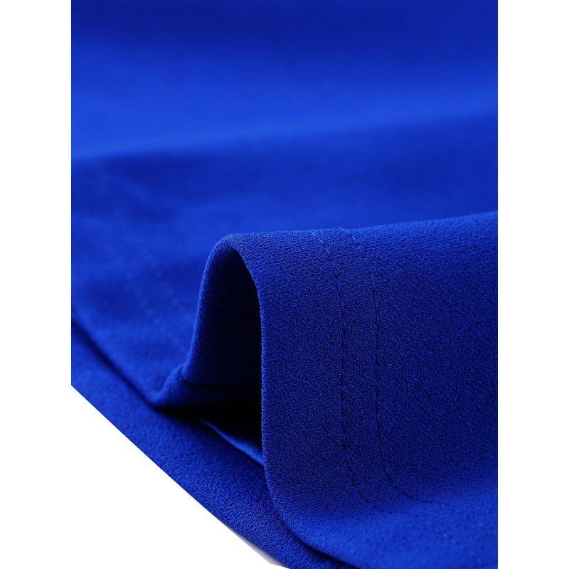 Allegra K Women's Elegant Work Office Lapel Collar Button Down Regular Fit Suit Blazer Royal Blue X-Small
