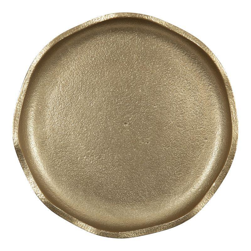 Kate and Laurel Alessia Round Metal Drink Table, 8x8x22, Gold