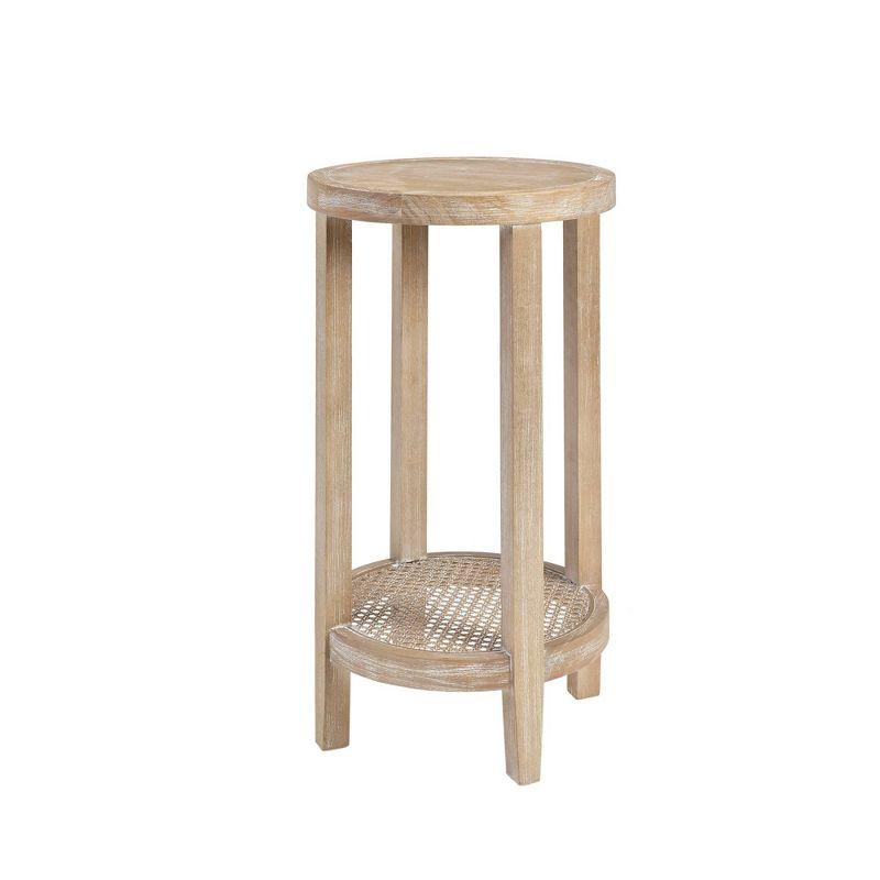 Martha Stewart Martha Stewart Harley  Round End Table with Cane Detail