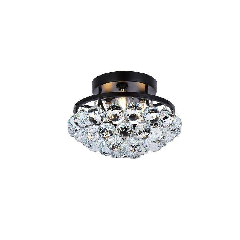 Elegant Lighting Corona 10 inch black flush mount