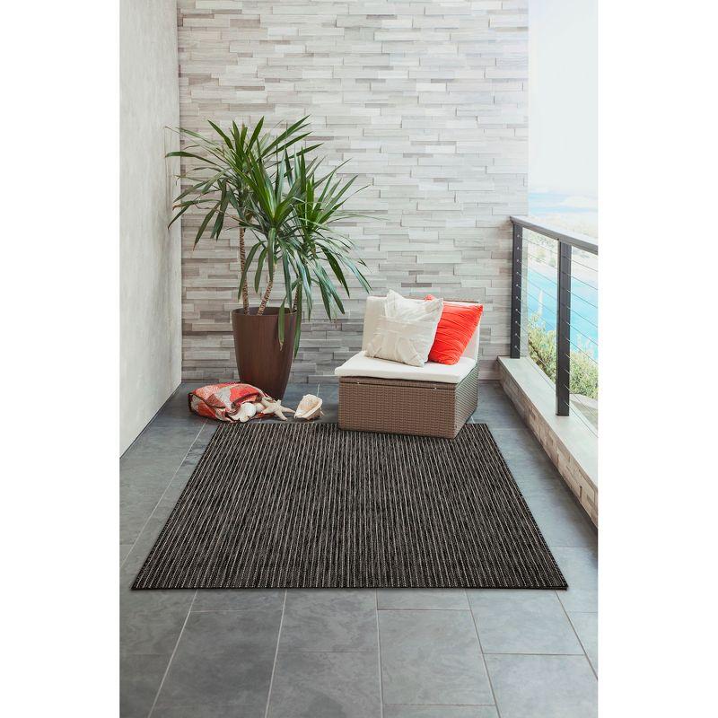 Liora Manne Carmel  Indoor/Outdoor Rug  Black..