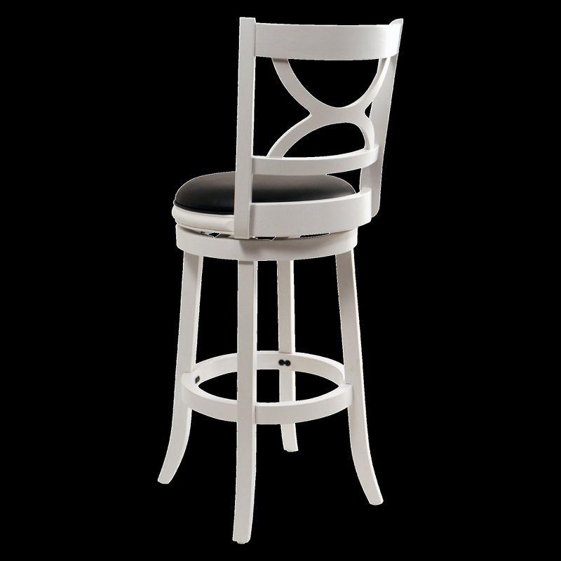29" Florence Swivel Barstool Hardwood Buttermilk - Boraam: 360-Degree, High-Density Foam, No Assembly Required