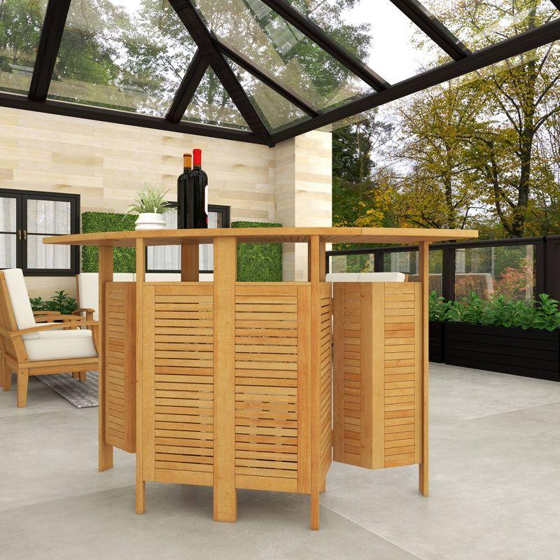 Patio Bar Table Teak - Olivia & May