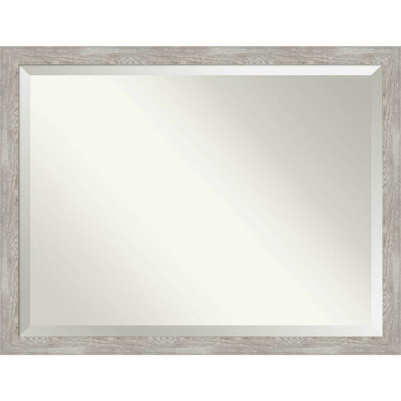 44" x 34" Dove Narrow Framed Wall Mirror Graywash - Amanti Art: Modern Beveled, Entryway Decor, No Assembly Required