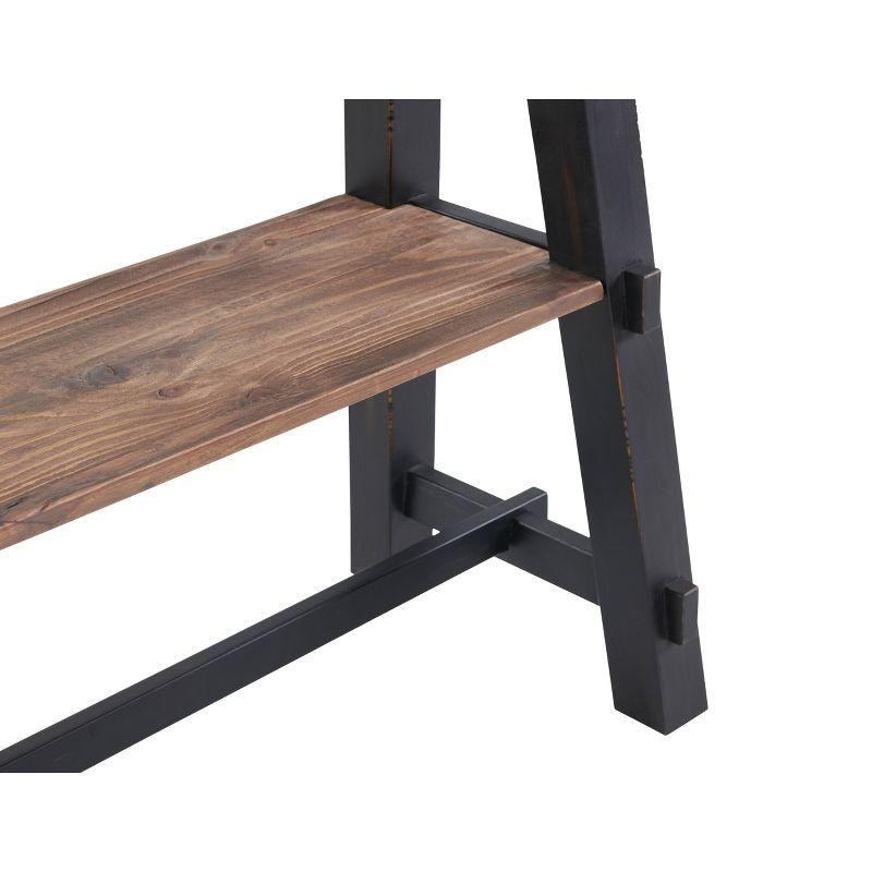 48" Odin Solid Wood Console Table with Shelf Black - Alaterre Furniture: Mid-Century Style, Pine Frame, Easy to Assemble