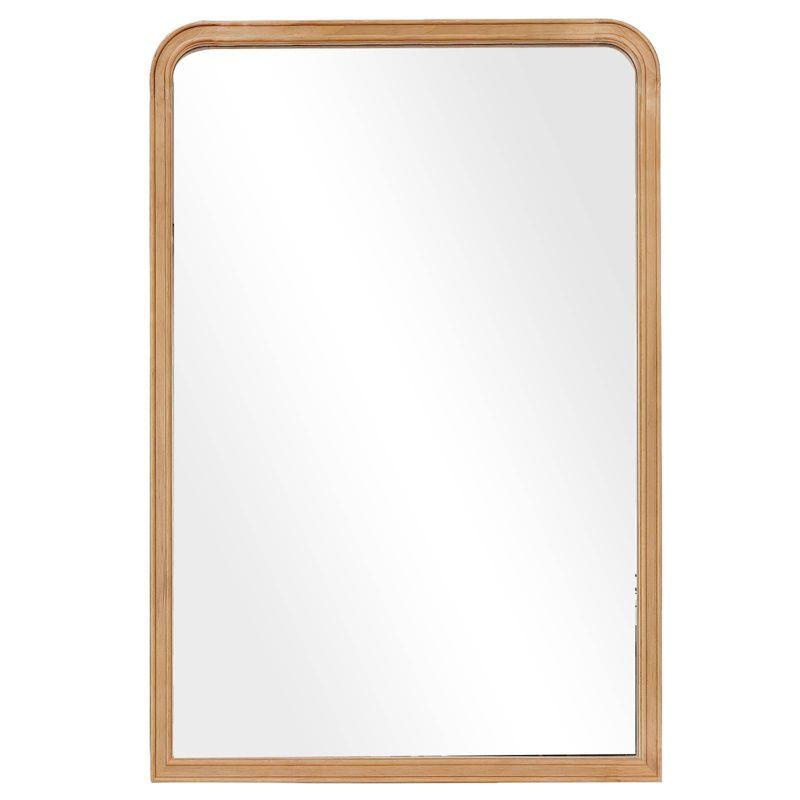 WallBeyond 20"x30" Farm Wall Mirror-C Natural Wood
