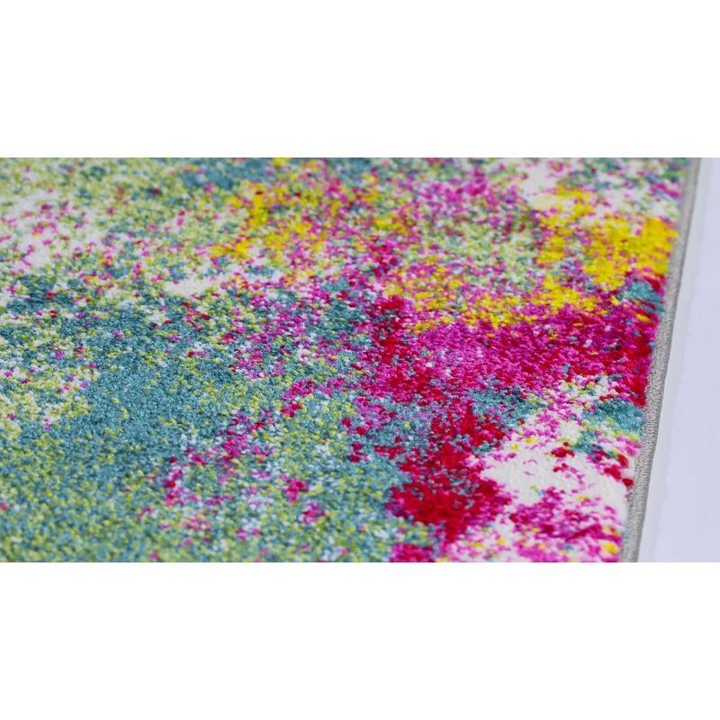 Watercolor WTC697 Power Loomed Indoor Area Rug - Green/Fuchsia - 5'3"x5'3" - Safavieh