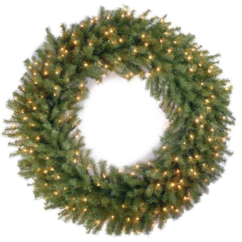 48" Prelit Norwood Fir Artificla Wreath Clear Lights - National Tree Company