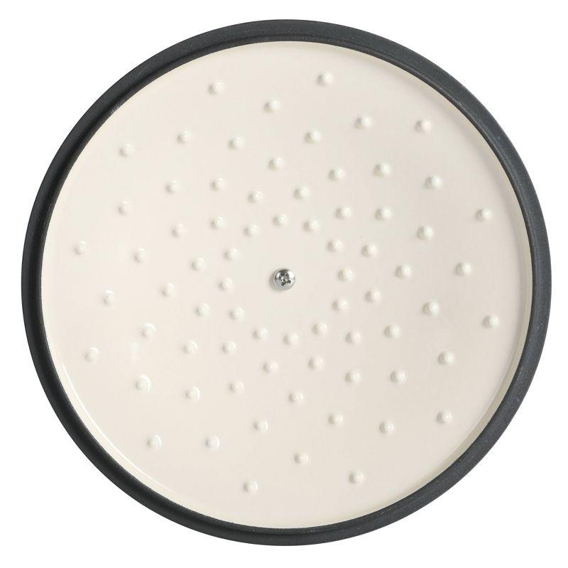 Martha Stewart Gatwick 7qt Enamel Cast Iron Dutch Oven Matte Black: Oven-Safe, Gas & Electric Compatible, 15" Diameter