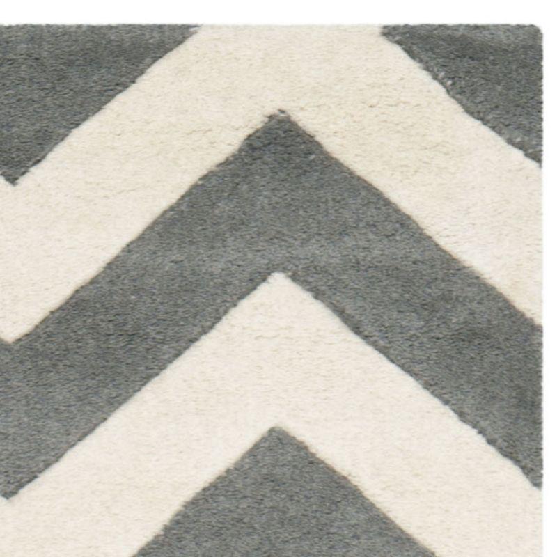 Chatham CHT715 Tufted Indoor Runner Rug - Dark Grey/Ivory - 2'3"x13' - Safavieh