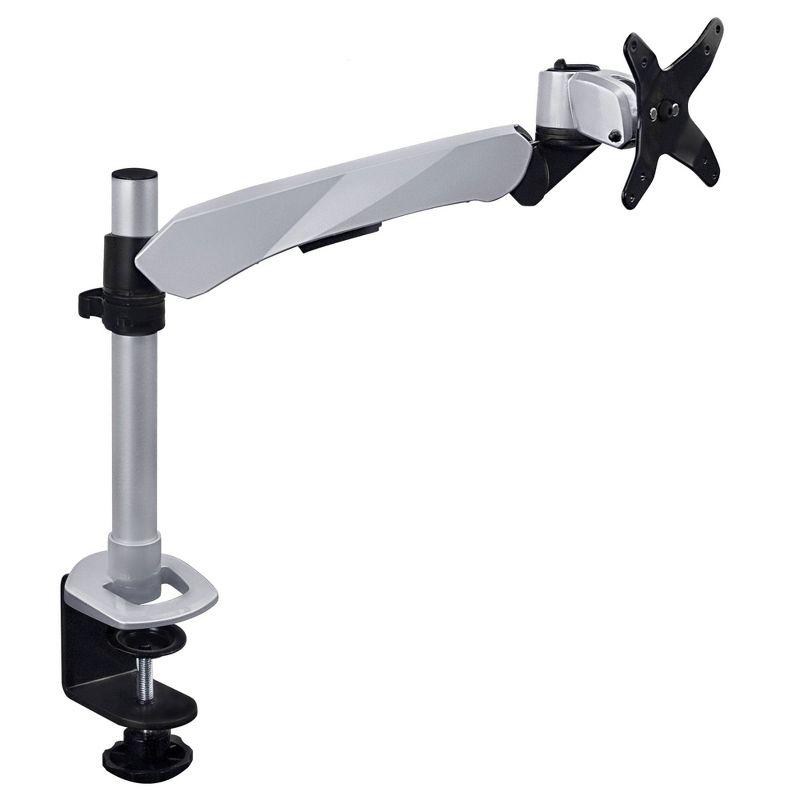 Mount-It! Single Monitor Desk Mount With Gas Spring Arm | Clamp Base | Modular Design For Future Expansion | Premium Aluminum Cast