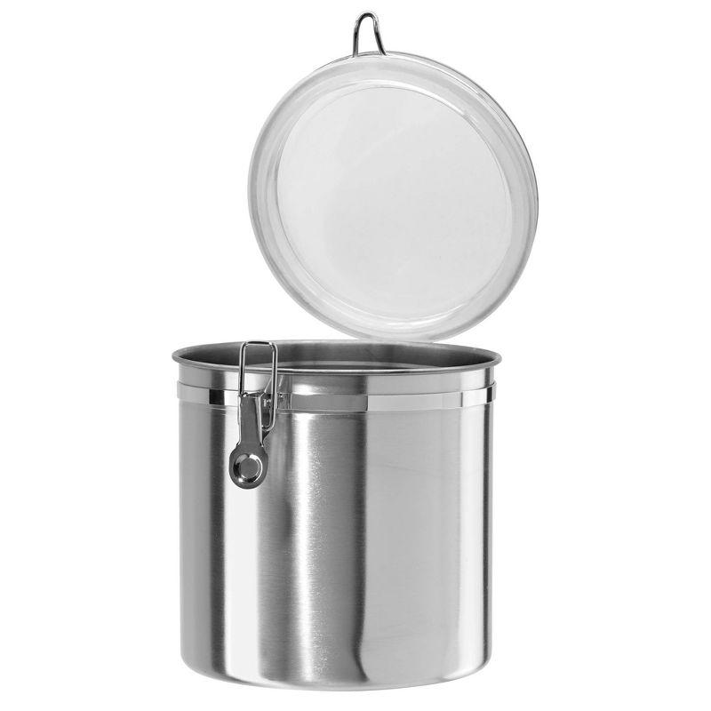 Jumbo Stainless Steel Clear Kitchen Canister with Airtight Lid