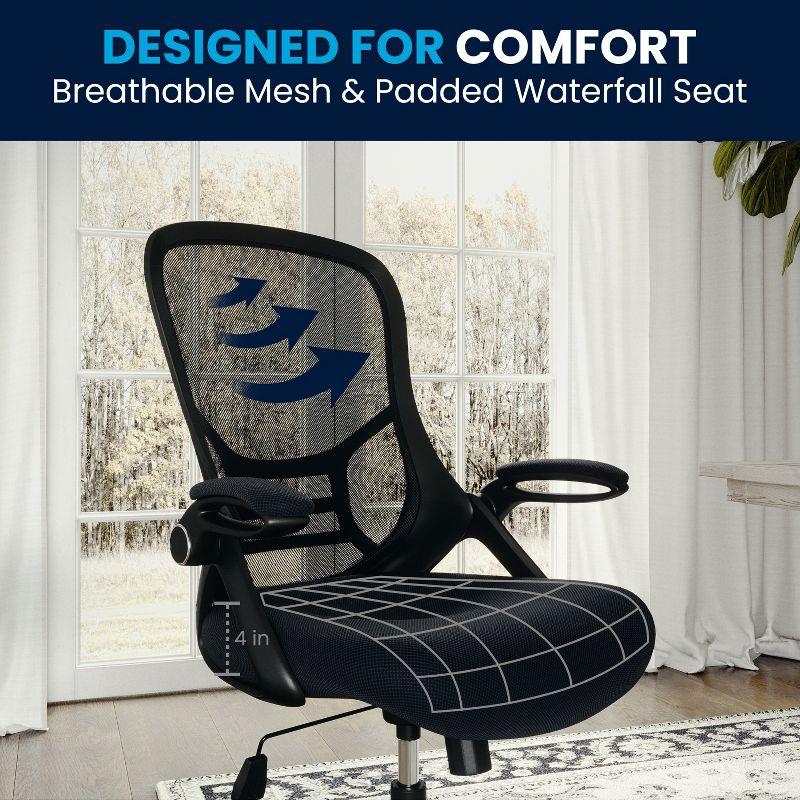 Flash Furniture High Back Mesh Ergonomic Swivel Office Chair with Flip-up Arms