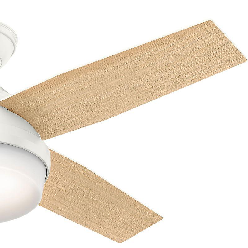 Dempsey 44" Fresh White LED Ceiling Fan with Remote and Reversible Blades