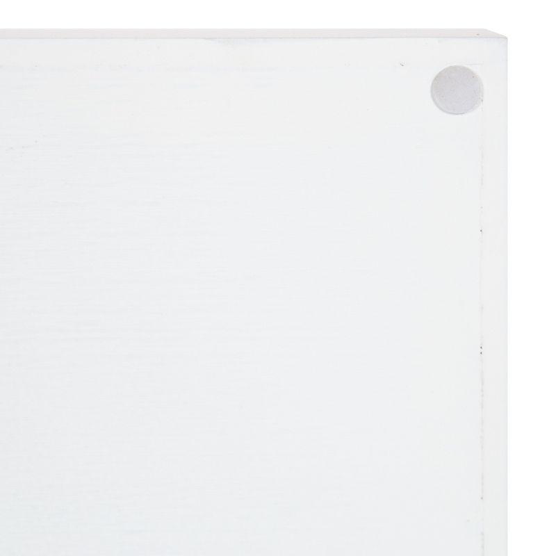 Kate and Laurel Lipton Tray, 10x24, White and Silver