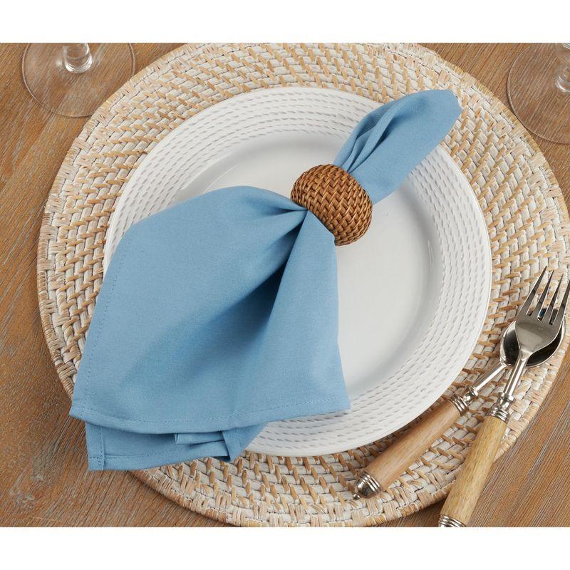 Saro Lifestyle Everyday Cloth Table Napkins (Set of 12), Aqua, 20" x 20"