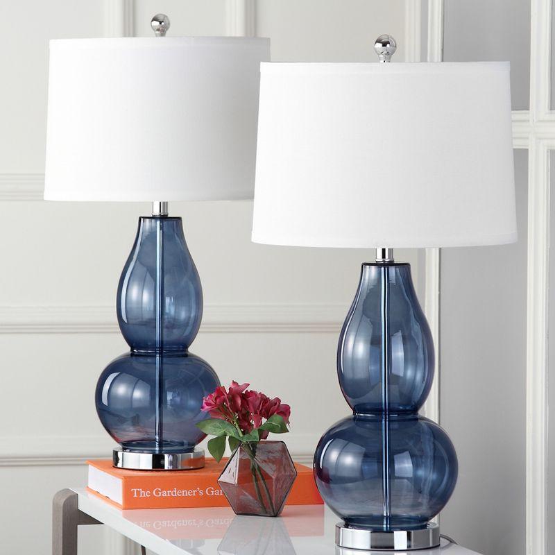 Mercurio Double Gourd Lamp (Set of 2) - 28.5 Inch Height - LIT4155 - Blue - Safavieh