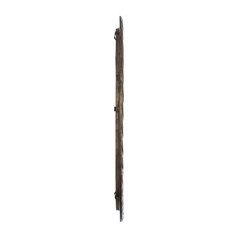 SAGEBROOK HOME 29" Metal Hurricane Pattern Mirror Bronze: Contemporary Style, Hand-Painted, Wall Mounted