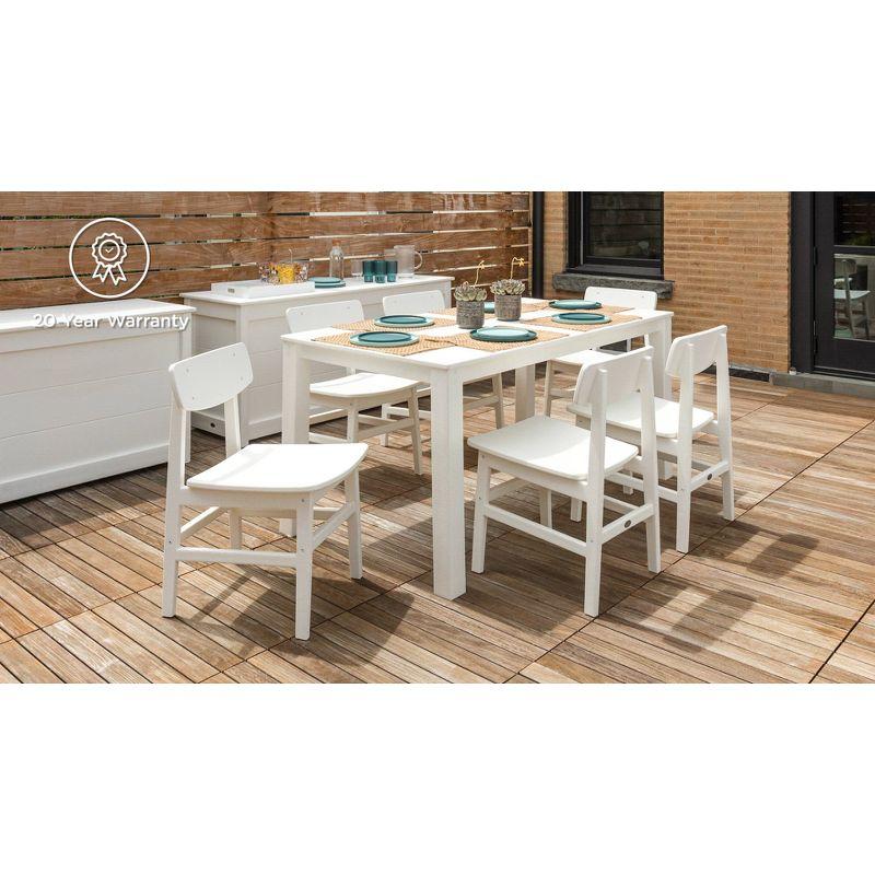 White 6 Person Modern Studio Urban Dining Set