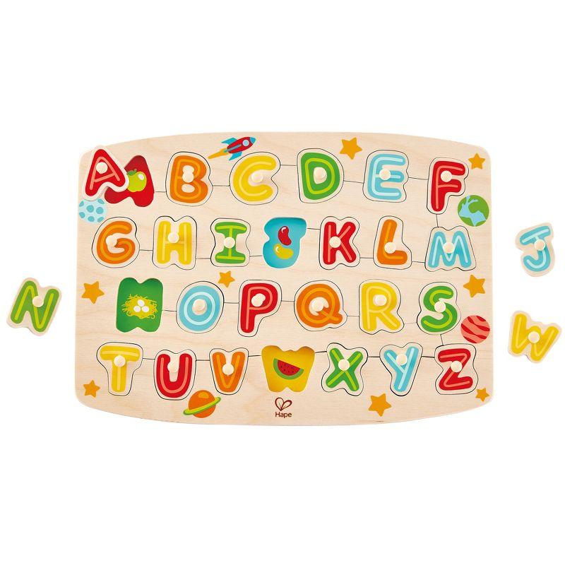 Hape: Peg Puzzle: ABC Picture - 27pc Wooden Puzzle, Ages 3+