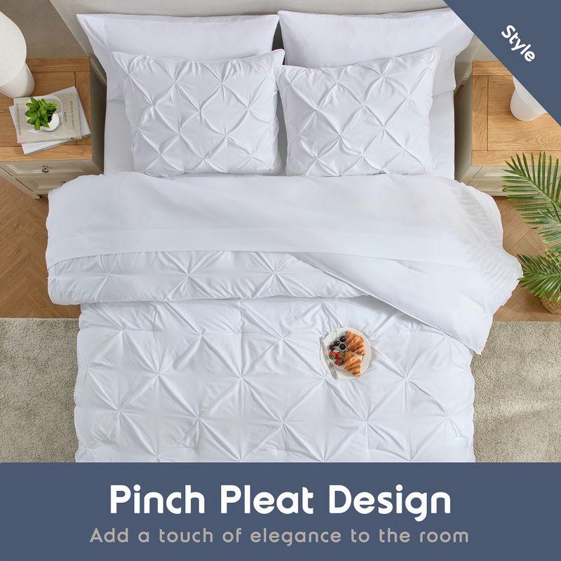Nestl Bed-in-A-Bag Pleated Comforter Set with Bed Sheets