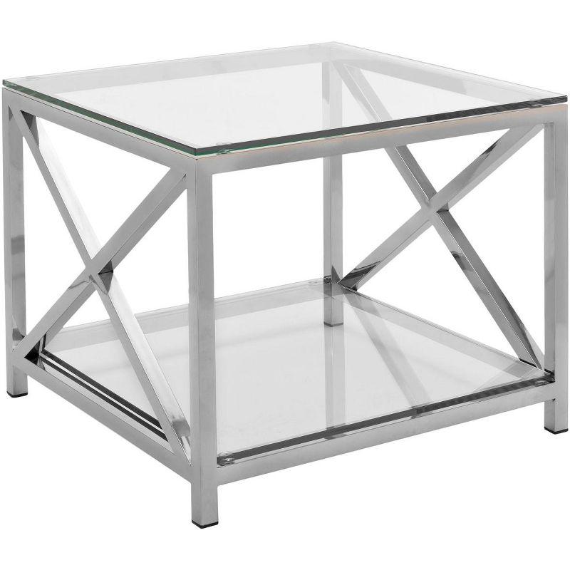 Hayward End Table - Chrome - Safavieh.