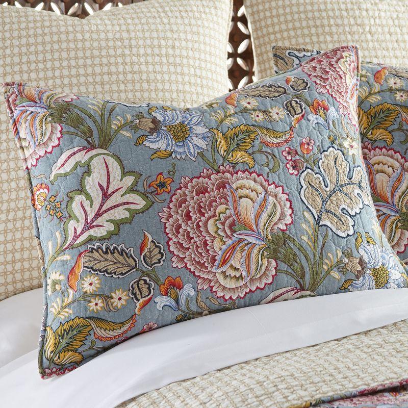Angelica Floral Quilt Set - Full/Queen Quilt and Two Standard Pillow Shams  - Levtex Home