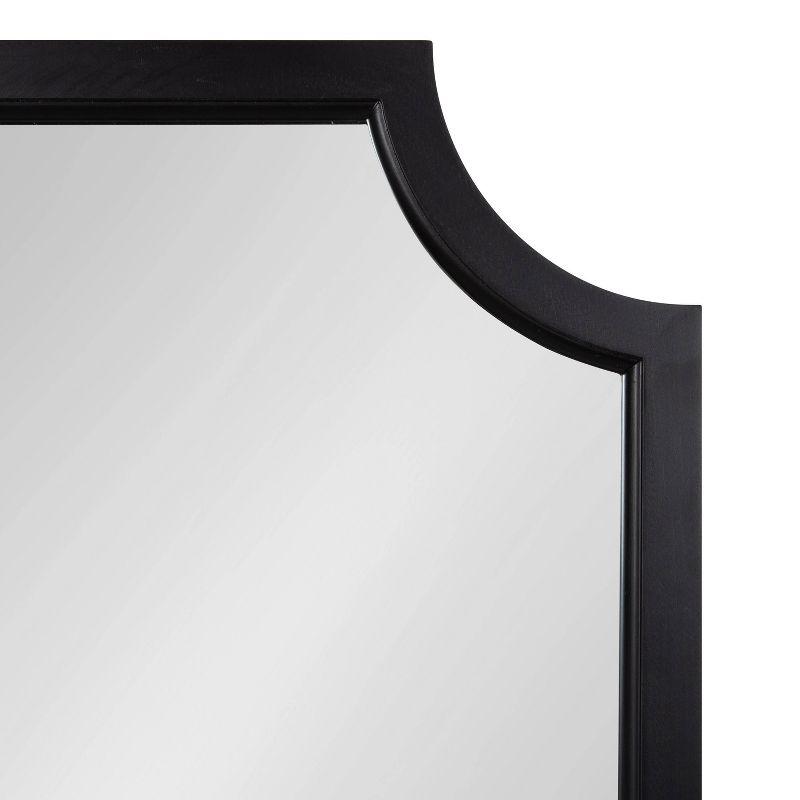 20" x 30" Hogan Scallop Wall Mirror Black - Kate & Laurel All Things Decor