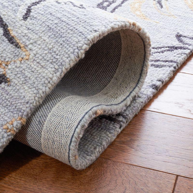 Blossom BLM275 Hand Tufted Area Rug - Grey/Yellow - 4'x6' - Safavieh.