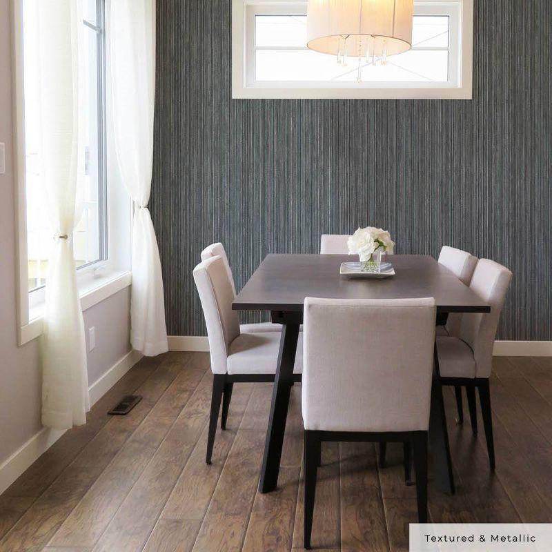 Tempaper & Co.® Faux Grasscloth Removable Peel and Stick Wallpaper, Textured Chambray, 28 sq. ft.: Vinyl, Self-Adhesive, Blue