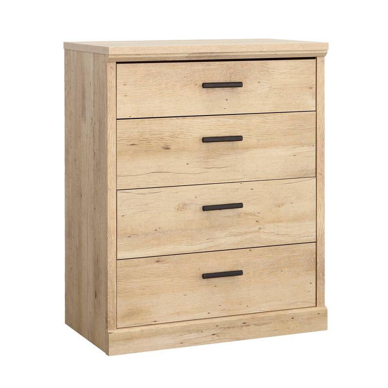 Prime Oak Cottage Style 4-Drawer Dresser with Black Handles