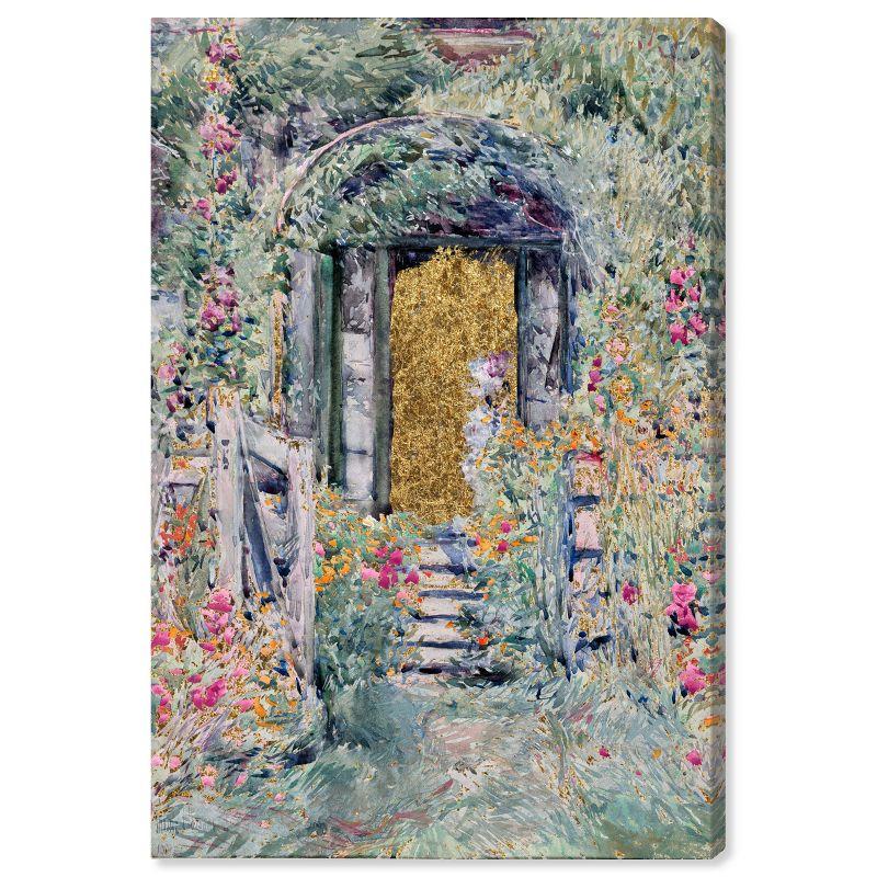 Art Remedy Golden Door Garden Impresionism Landscape Wall Art, 16" x 24", Gallery Wrapped
