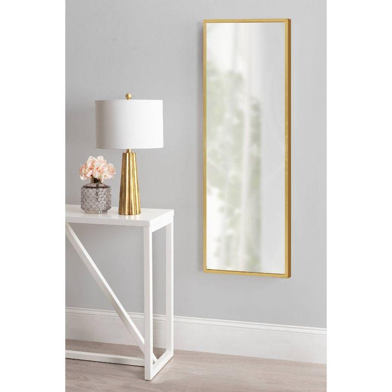 Travis Rectangular Gold Wood Framed Wall Mirror