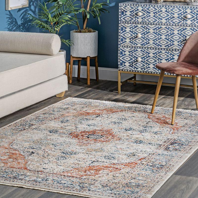 Nuloom Corinne Herati Medallion Indoor Area Rug