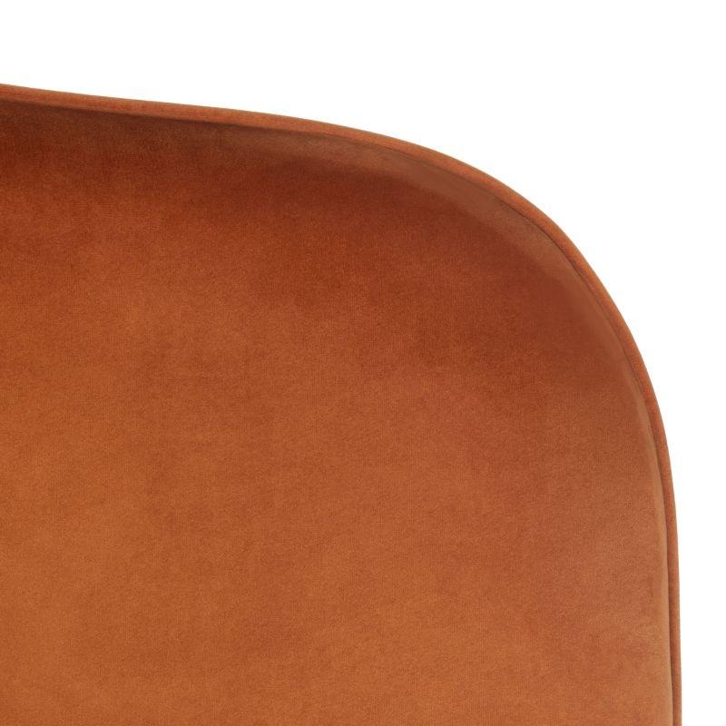 Aimee Velvet Arm Chair - SFV4701 - Sienna/Gold - Safavieh Couture