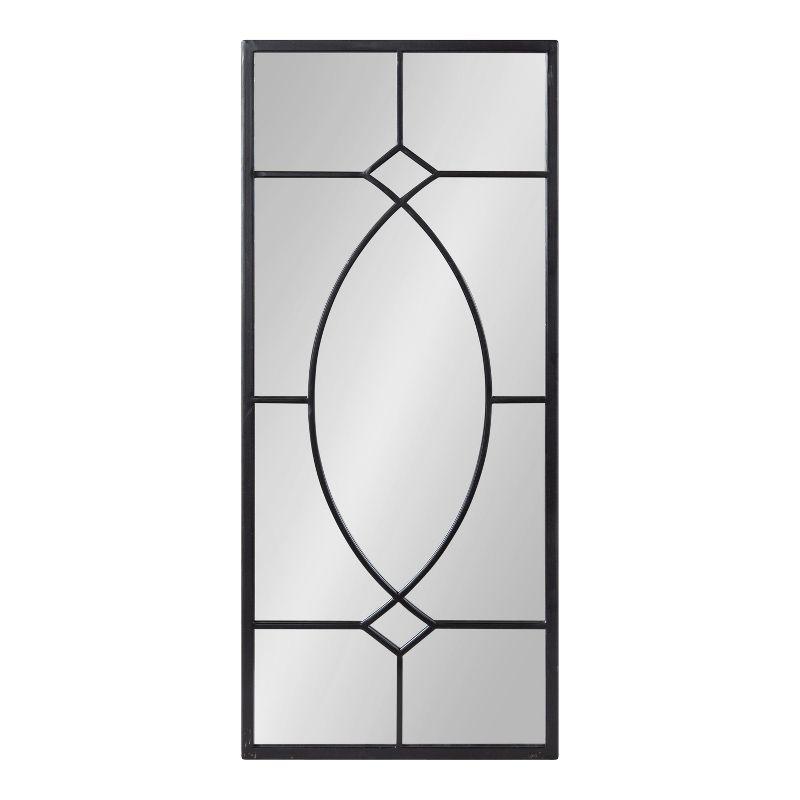 Bakersfield Black Metal Framed Rectangular Wall Mirror