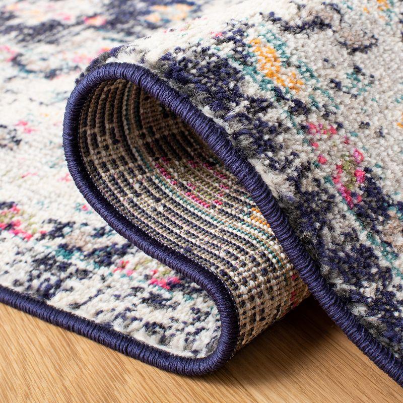 Madison MAD468 Power Loomed Indoor Area Rug - Navy/Ivory - 4'x6' - Safavieh