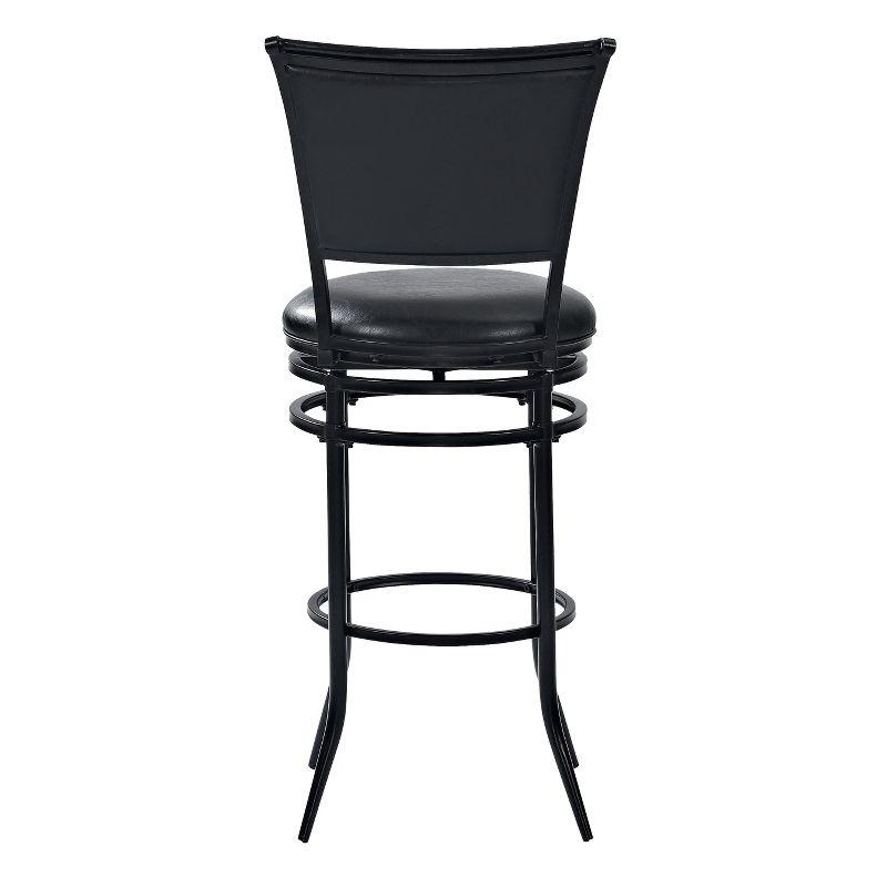 Rachel Swivel Barstool Black with Cushion - Crosley