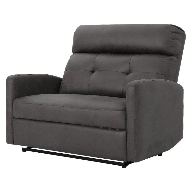 Halima 2-Seater Recliner - Slate - Christopher Knight Home: Upholstered Polyester, Hardwood Frame, 500lb Capacity