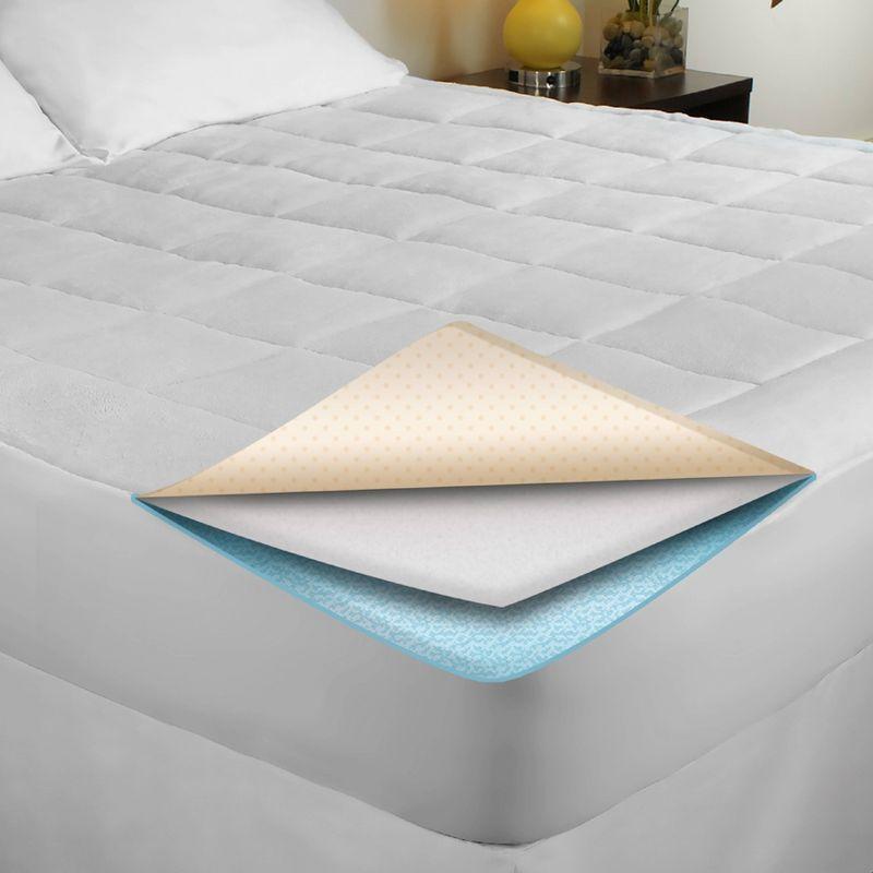 LoftWorks Twin Extra Long Microplush Mattress Pad: Machine Washable, Woven Polyester, Fits 12" Depth